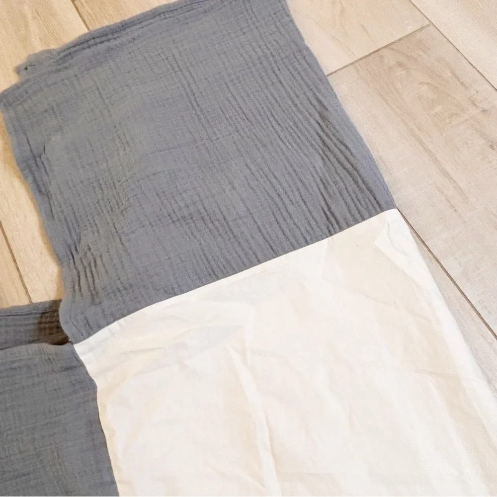 RESTORATION HARDWARE RHBABY&CHILD Ocean Featherlight Cotton Gauze Crib Skirt